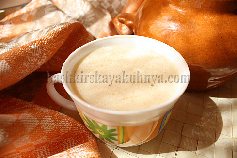 Рецепт блюда башкирской национальной кухни - топленое молоко