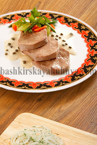Рецепт блюда башкирской национальной кухни - отварной язык